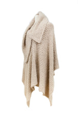 Load image into Gallery viewer, Oversized Collar Asymmetrical Poncho