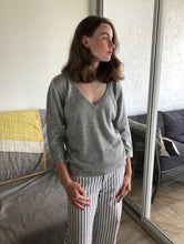 Load image into Gallery viewer, Bracelet Sleeve V-Neck Sweater