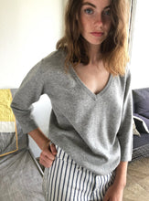 Load image into Gallery viewer, Bracelet Sleeve V-Neck Sweater