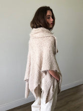 Load image into Gallery viewer, Oversized Collar Asymmetrical Poncho