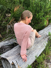 Load image into Gallery viewer, Draped Cowl Neck Pullover with Silver Blend