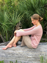 Load image into Gallery viewer, Draped Cowl Neck Pullover with Silver Blend