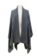 Load image into Gallery viewer, Ribbed Shawl Poncho